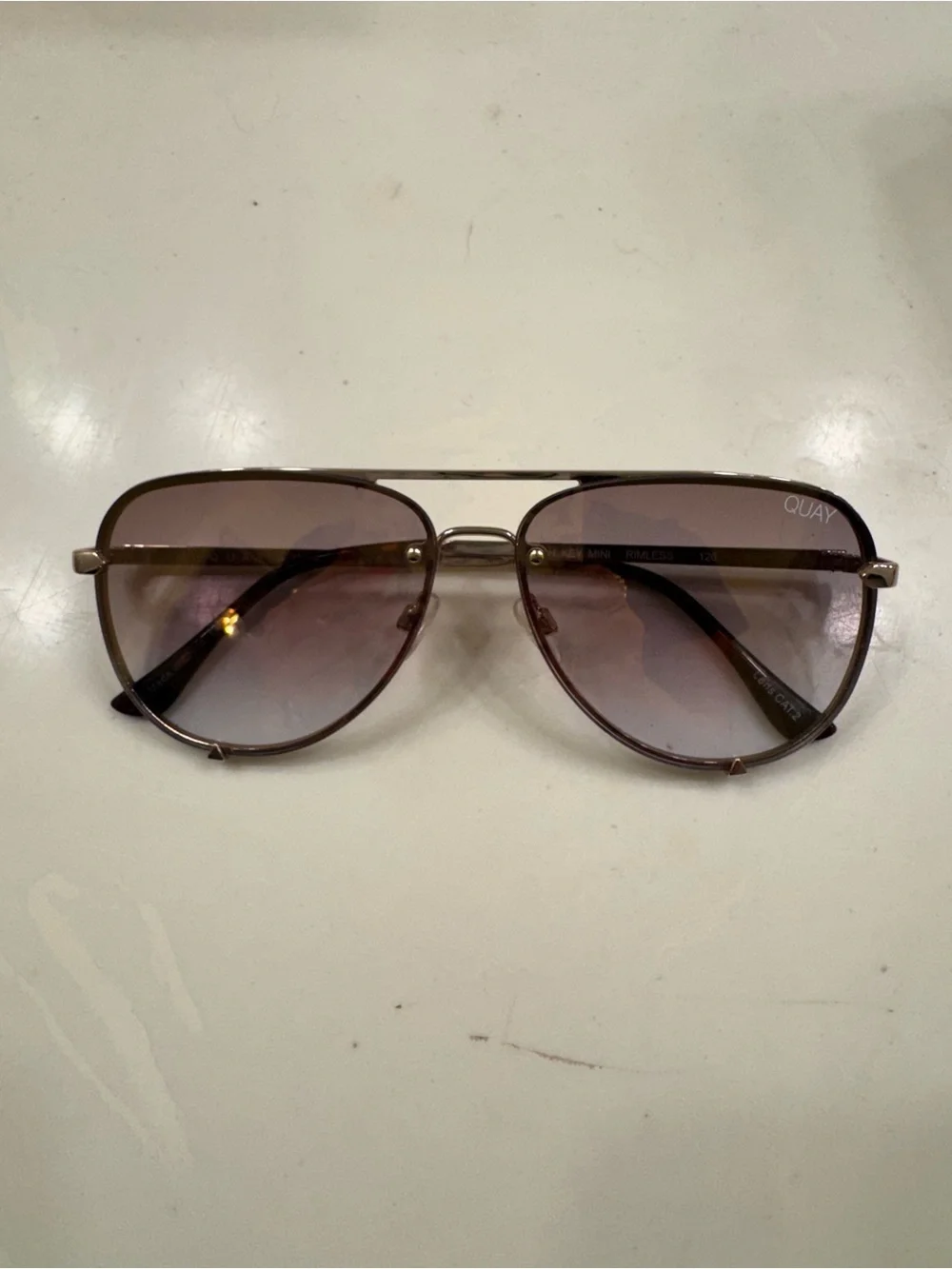 Quay Australia x Desi Perkins High Key Rimless Sunglasses
